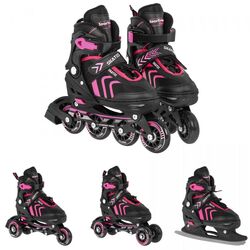 Patine cu rotile 2in1 SporTrike Port Skates 39-43 (Pink/Black) Thumb