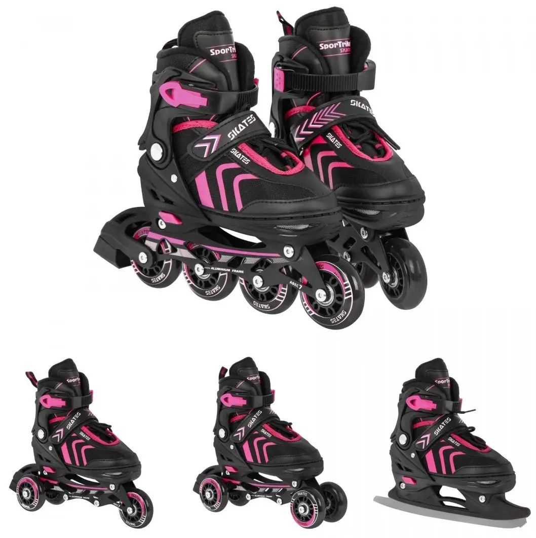 Patine cu rotile 2in1 SporTrike Port Skates 39-43 (Pink/Black) - 3