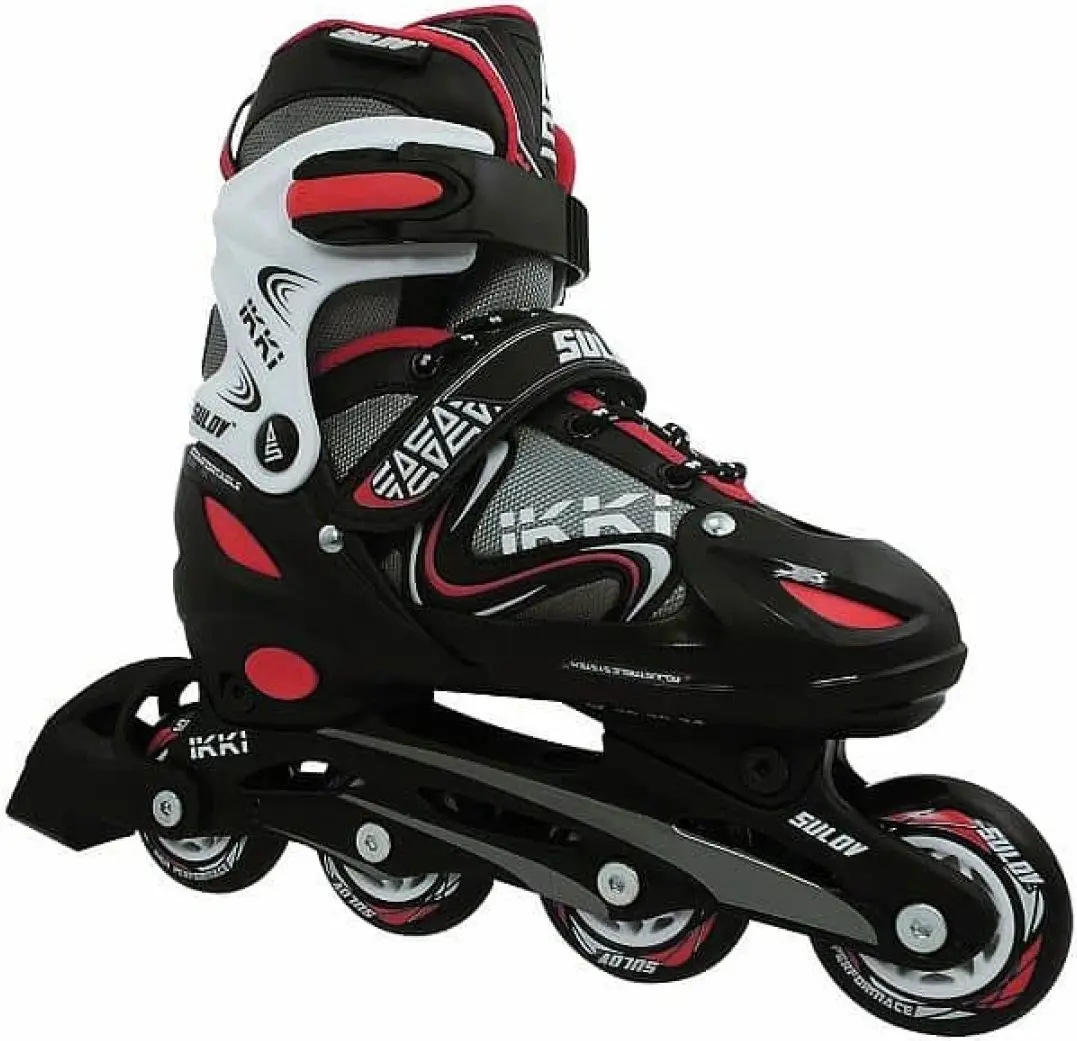 Patine cu rotile Sulov Ikki L 39-42 (Black/Red)