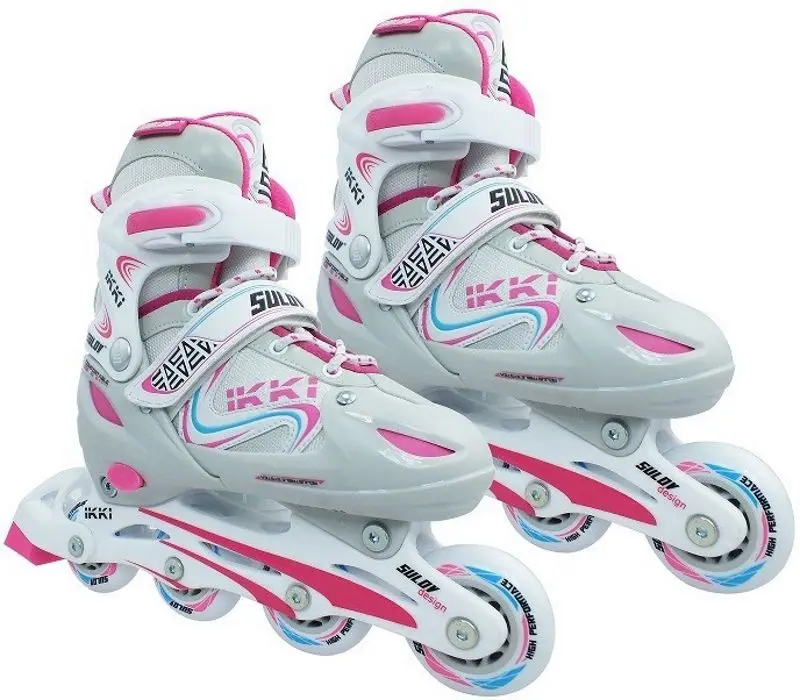 Patine cu rotile Sulov Ikki L 39-42 (White/Pink)