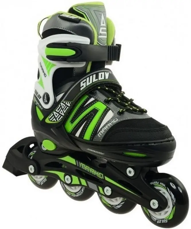 Patine cu rotile Sulov Marko L 39-42 (Black/Green)