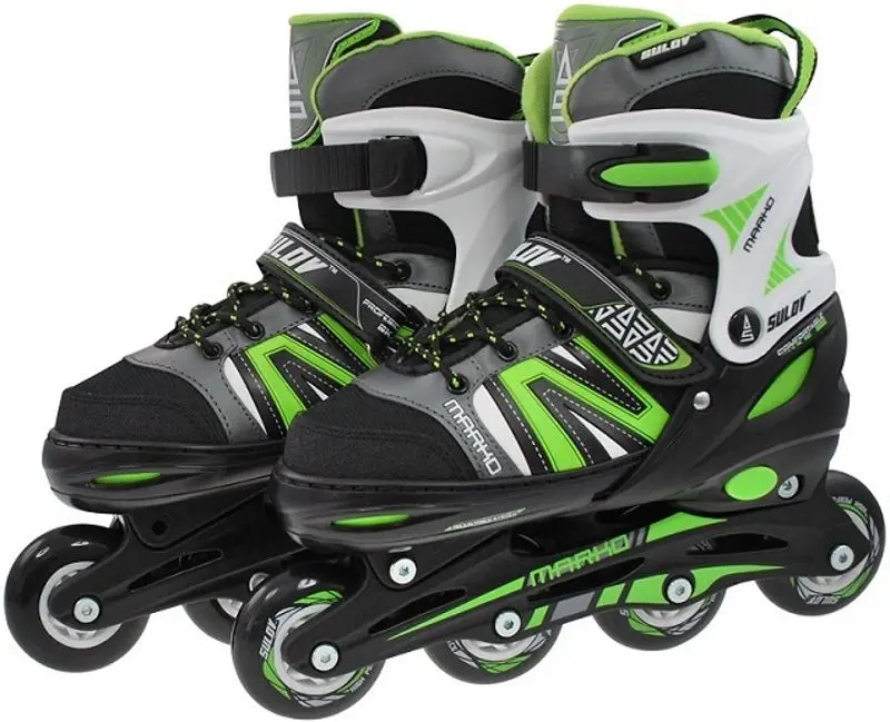 Patine cu rotile Sulov Marko S 31-34 (Black/Green)