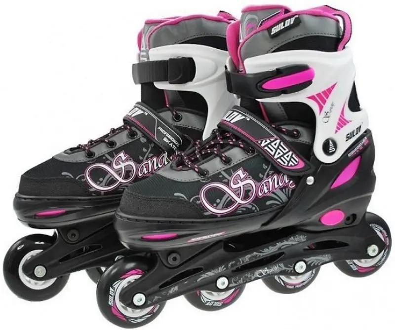 Patine cu rotile Sulov Sandy L 39-42 (Black/Pink)