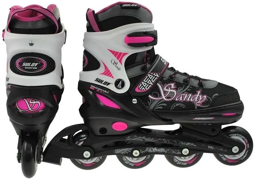 Patine cu rotile Sulov Sandy L 39-42 (Black/Pink)