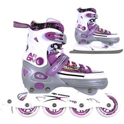 Patine cu rotile 2in1 Worker Aron 29-32 (White/Grey)