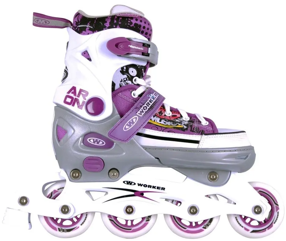Роликовые коньки 2в1 Worker Aron 29-32 (White/Grey) - 2