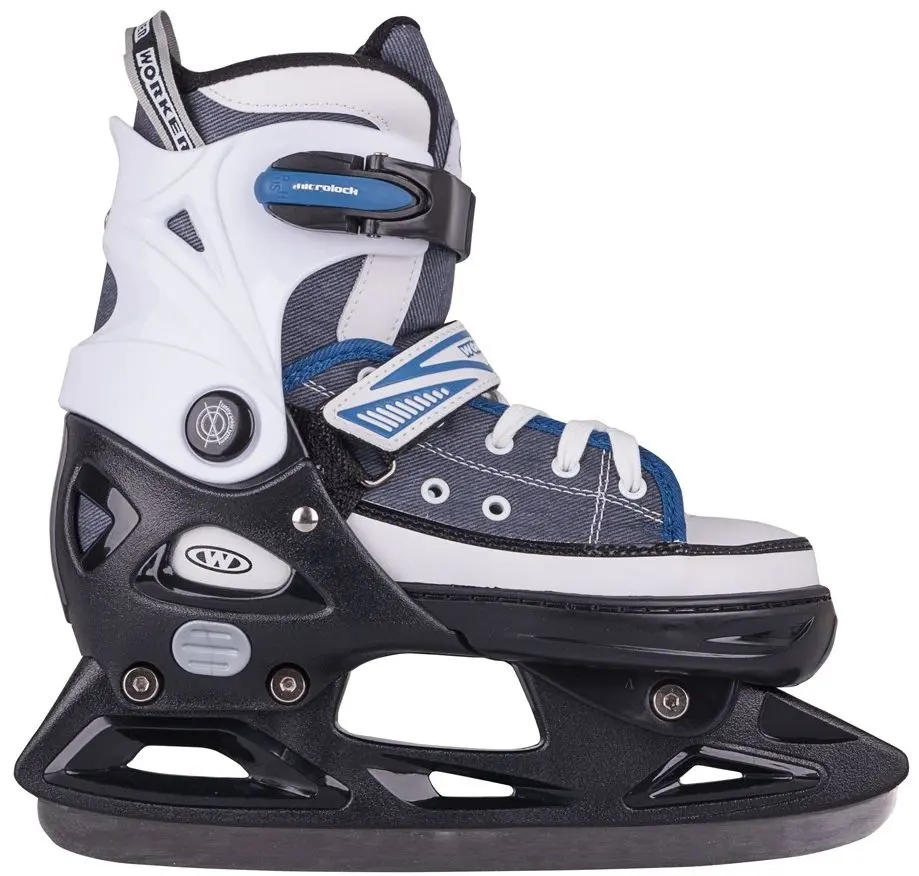 Роликовые коньки 2в1 Worker Gondo Blue 33-36 (White/Black) - 2