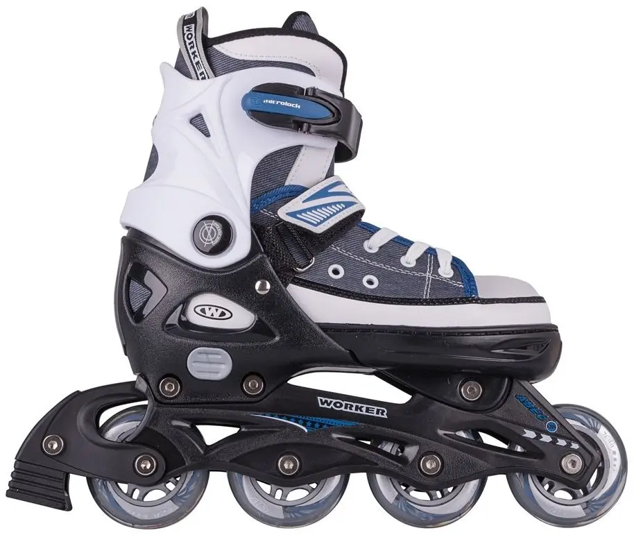 Роликовые коньки 2в1 Worker Gondo Blue 33-36 (White/Black) - 3