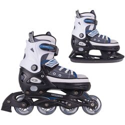 Patine cu rotile 2in1 Worker Gondo Blue 33-36 (White/Black)
