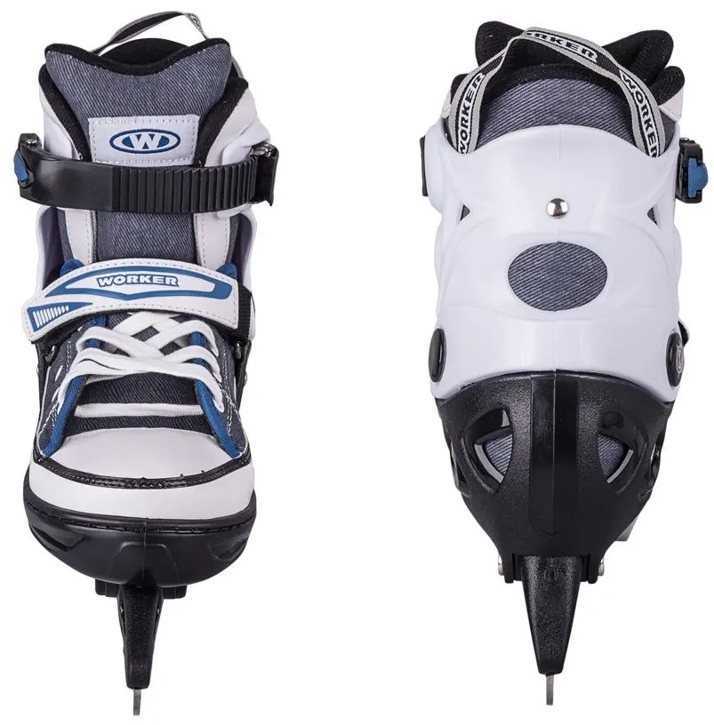 Роликовые коньки 2в1 Worker Gondo Blue 33-36 (White/Black) - 6