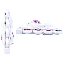 Patine cu rotile Worker Diane LED 31-34 (White/Pink) Thumb