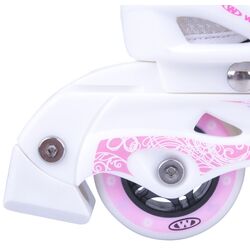 Patine cu rotile Worker Diane LED 31-34 (White/Pink) Thumb