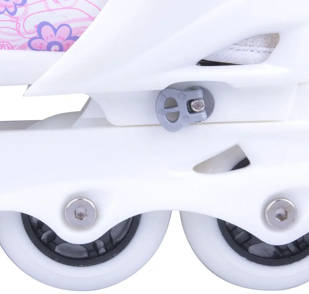 Patine cu rotile Worker Diane LED 31-34 (White/Pink) - 8