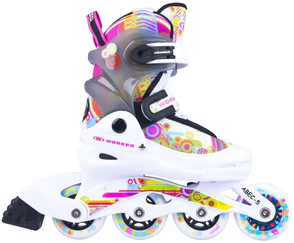 Роликовые коньки Worker Picola LED XS 26-29 (White)