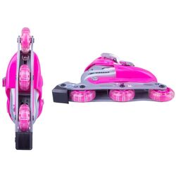 Patine cu rotile Worker Polly LED 30-33 (Pink/Turquoise) Thumb