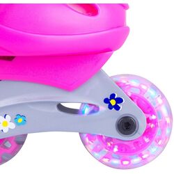 Patine cu rotile Worker Polly LED 30-33 (Pink/Turquoise) Thumb
