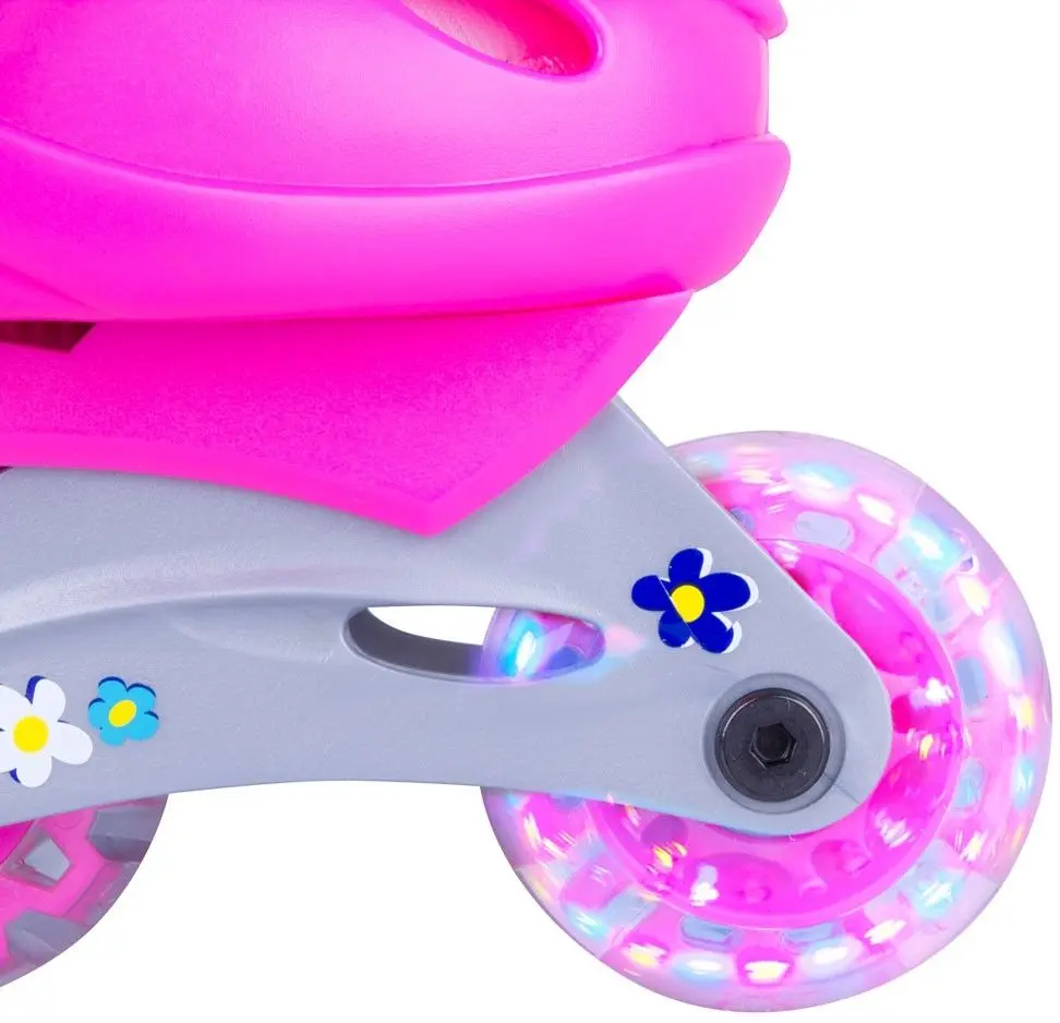 Patine cu rotile Worker Polly LED 30-33 (Pink/Turquoise) - 7