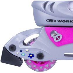 Patine cu rotile Worker Polly LED 30-33 (Pink/Turquoise) Thumb