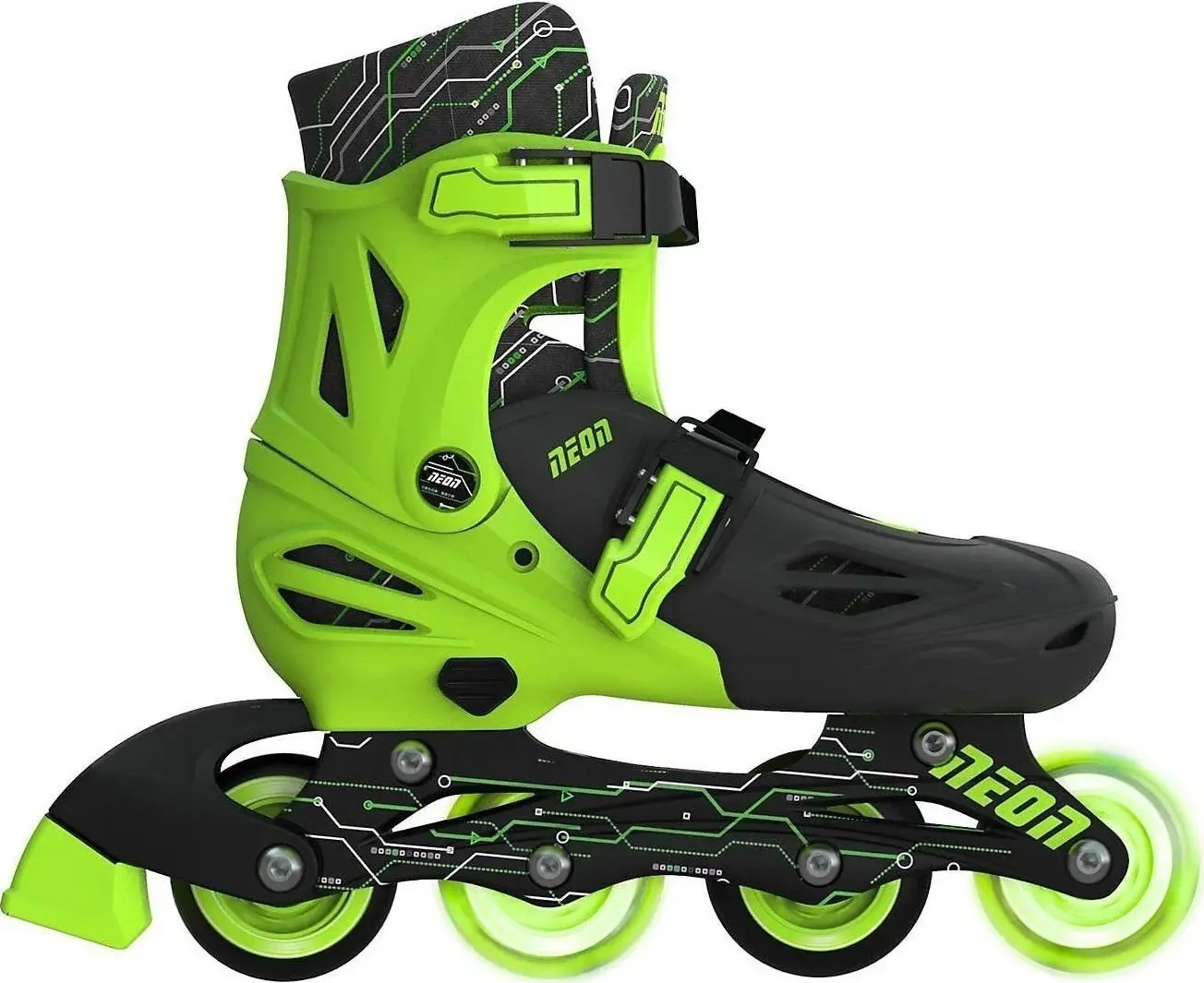 Роликовые коньки YVolution Neon Inline 30–33 (Green/Black) - 2