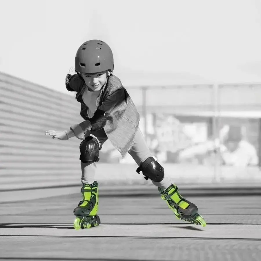 Роликовые коньки YVolution Neon Inline 30–33 (Green/Black) - 3
