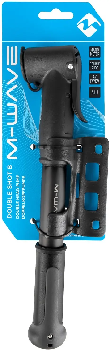 Pompa manuala mini Messingschlager M-WAVE Double Shot B (Black)