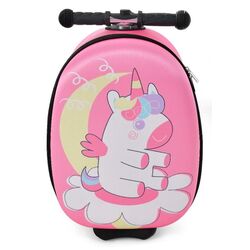 Детский чемодан-самокат 2в1 Costway TS10055DJ (Pink) Thumb