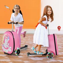 Детский чемодан-самокат 2в1 Costway TS10055DJ (Pink) Thumb