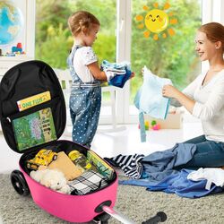 Детский чемодан-самокат 2в1 Costway TS10055PI (Pink) Thumb