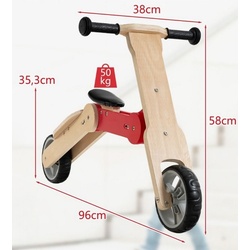 Trotineta 2in1 Costway BC10097RE (Natural/Red) Thumb