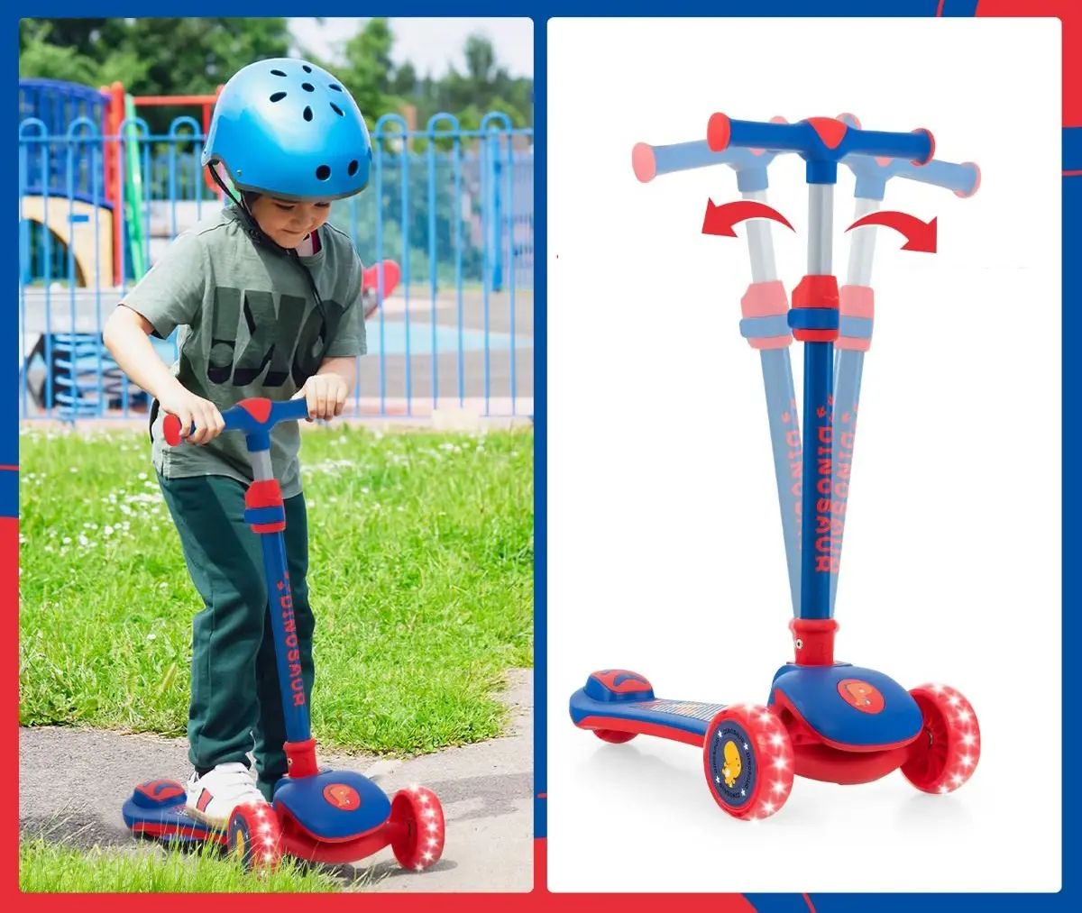 Trotineta Costway 371-BC10212BL (Blue/Red)