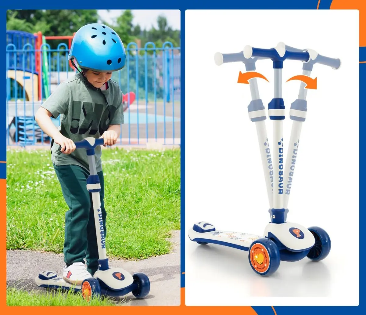 Trotineta Costway BC10212WH (White/Blue)