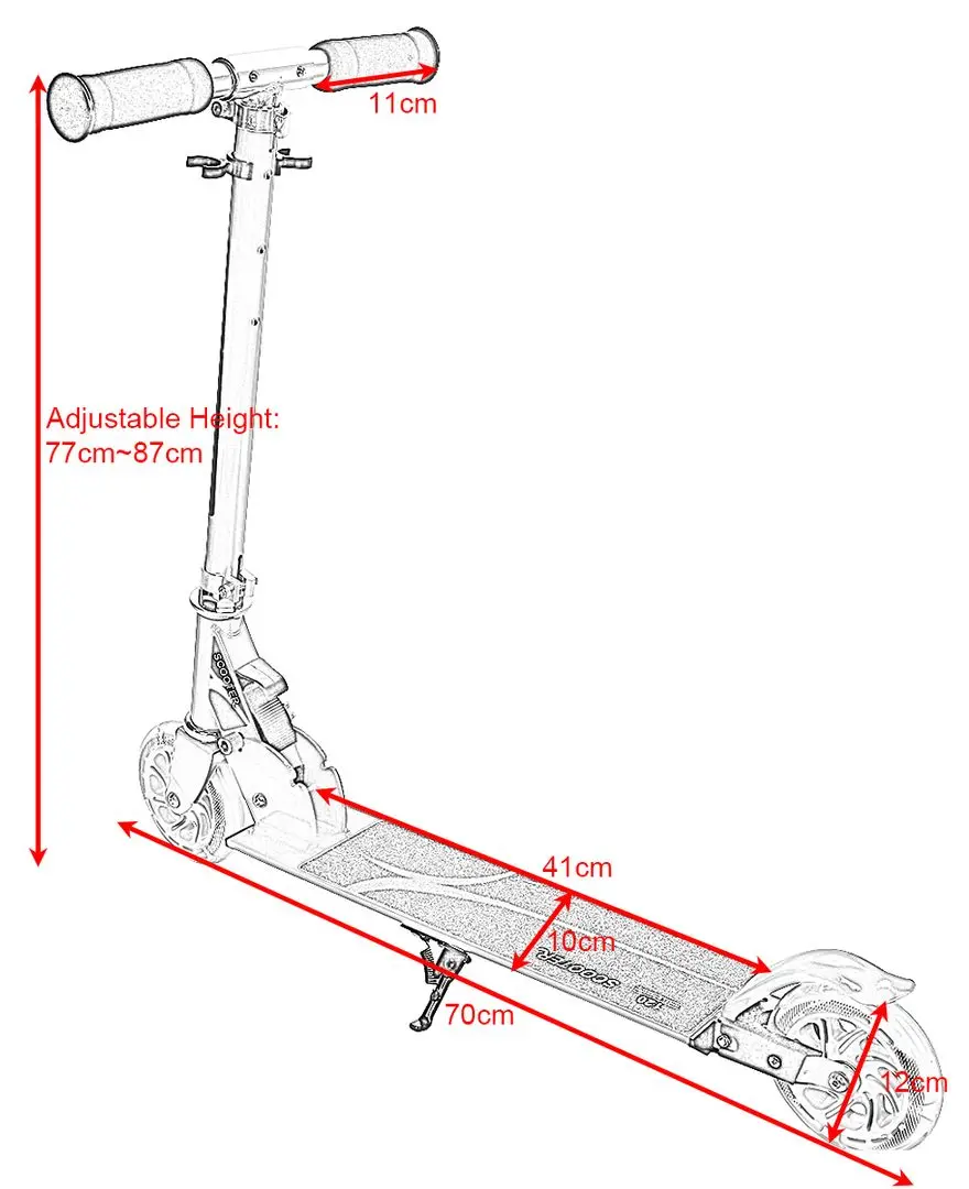 Trotineta Costway SP0547RE (Red)