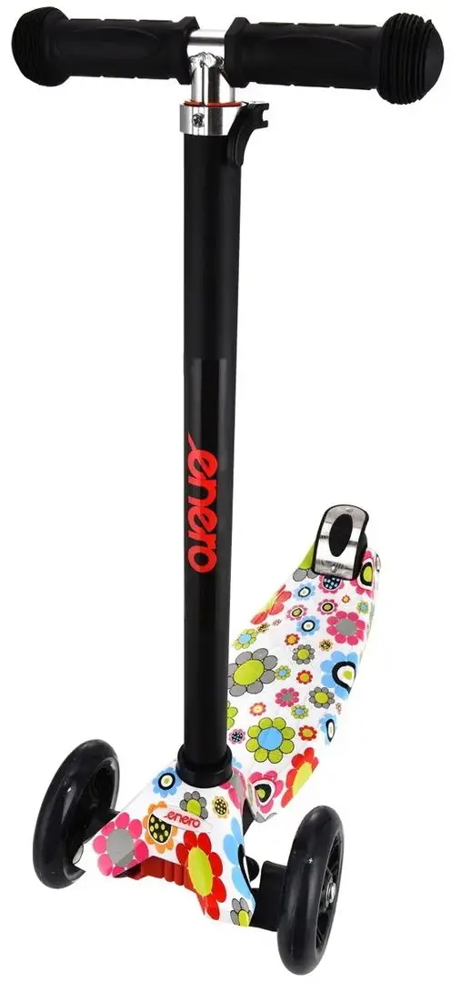 Самокат Enero Maxi Flowers (Black/Picture)