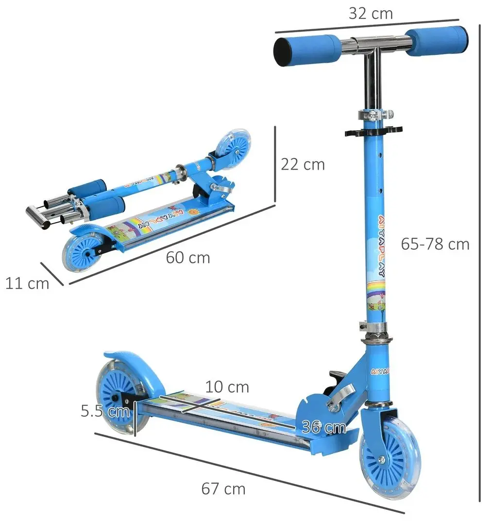 Trotineta Homcom 371-047V00BU (Blue)