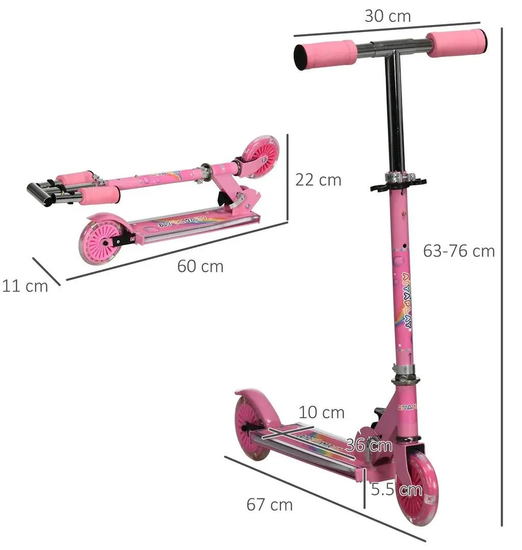 Самокат Homcom 371-047V00PK (Pink)