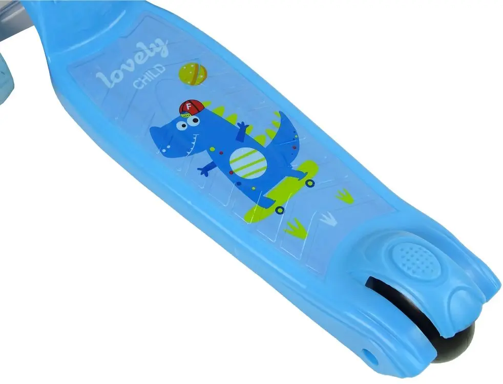 Trotineta LeanToys Crocodile 3191 (Light Blue)