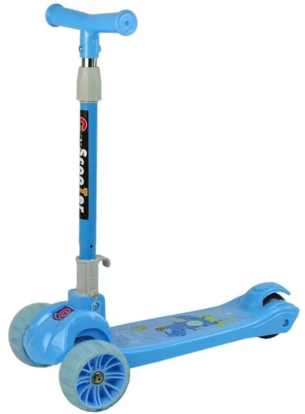Trotineta LeanToys Crocodile 3191 (Light Blue)