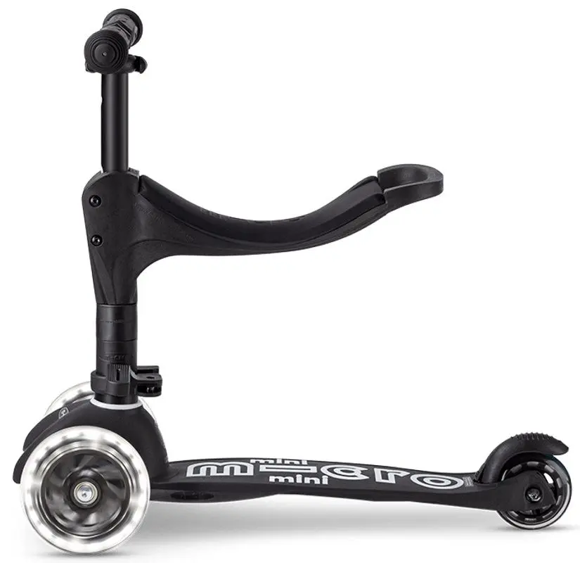 Trotineta 3in1 Micro Mini Deluxe ECO LED (Black)
