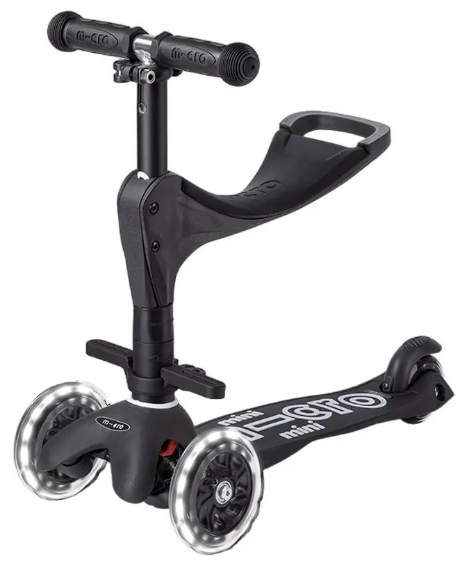 Trotineta 3in1 Micro Mini Deluxe ECO LED (Black)