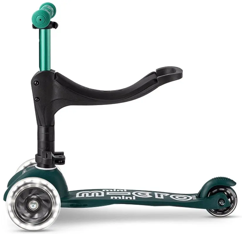 Trotineta 3in1 Micro Mini Deluxe ECO LED (Green)