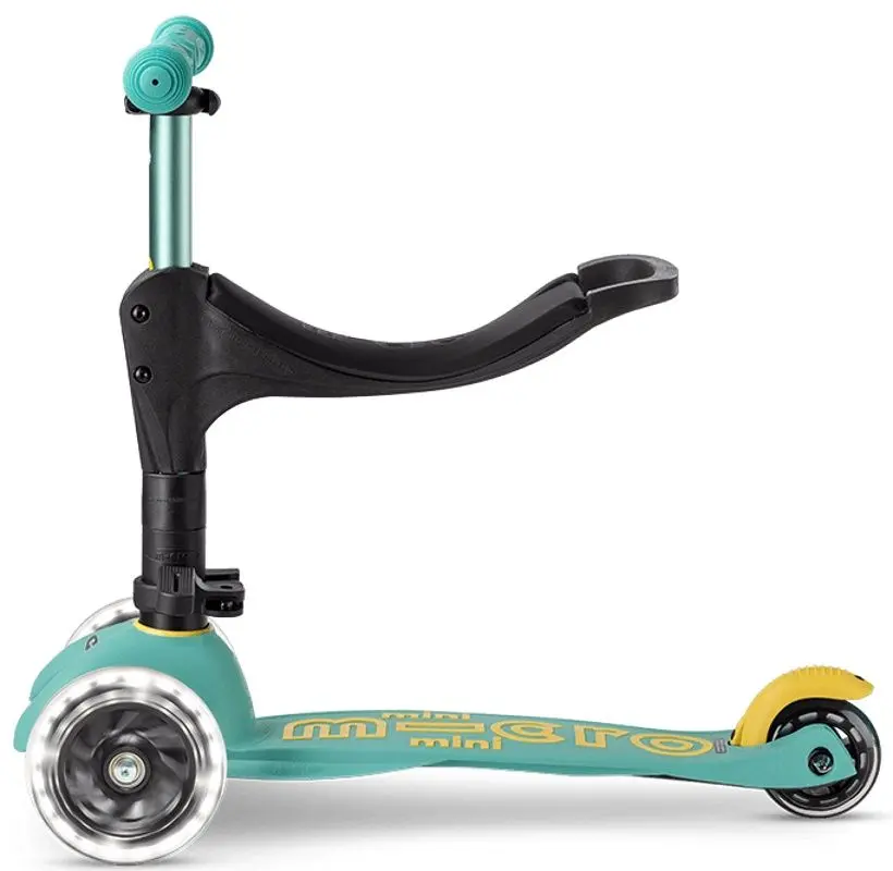 Trotineta 3in1 Micro Mini Deluxe ECO LED (Mint)