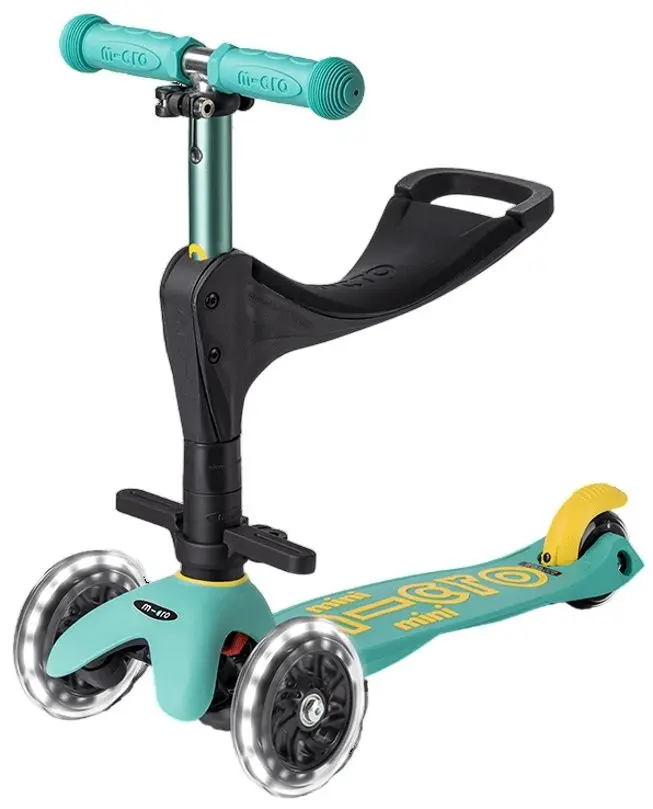 Trotineta 3in1 Micro Mini Deluxe ECO LED (Mint)