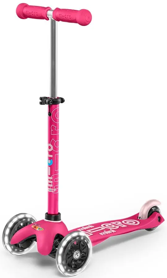 Самокат 3в1 Micro Mini Deluxe Plus LED (Pink)