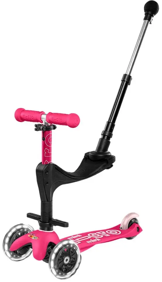 Самокат 3в1 Micro Mini Deluxe Plus LED (Pink)
