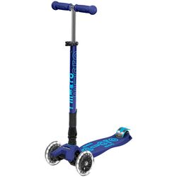 Самокат Micro Maxi Deluxe Foldable LED (Navy Blue)