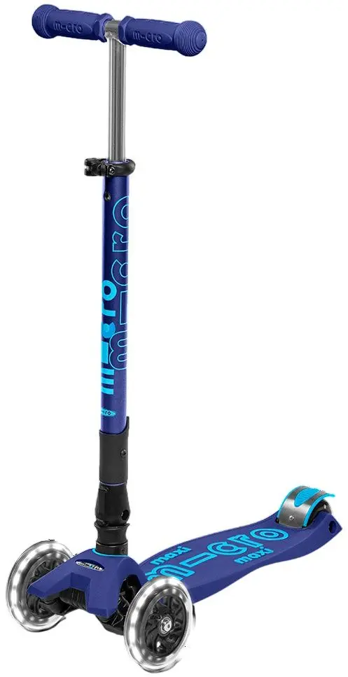 Trotineta Micro Maxi Deluxe Foldable LED (Navy)