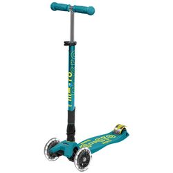 Trotineta Micro Maxi Deluxe Foldable LED (Petrol Green)