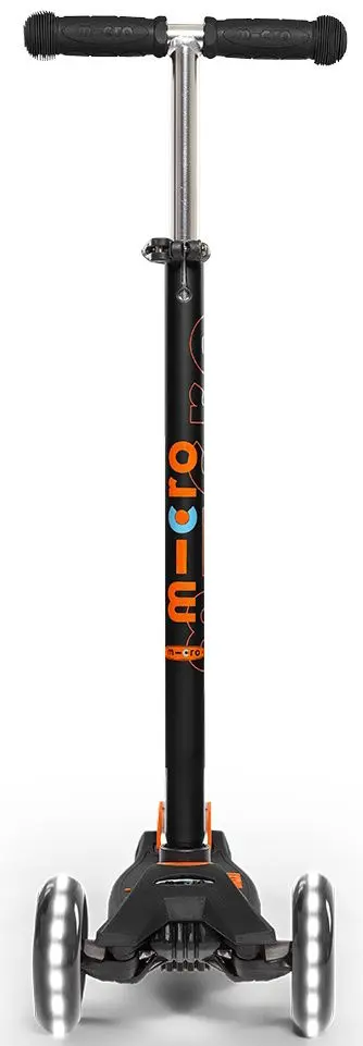 Самокат Micro Maxi Deluxe LED (Black/Orange)