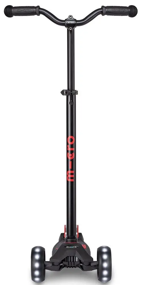 Trotineta Micro Maxi Deluxe Pro LED (Black/Red)