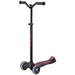 Trotineta Micro Maxi Deluxe Pro LED (Black/Red)